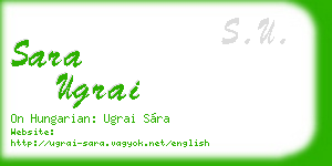 sara ugrai business card