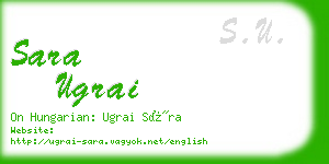 sara ugrai business card